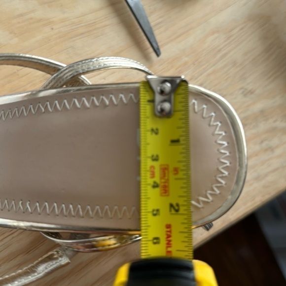 Gold Strappy Heeled Sandals - Picture 16 of 16